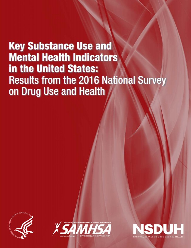 Cover of Key Substance Use and Mental Health Indicators in the United States: Results from the 2016 National Survey on Drug Use and Health