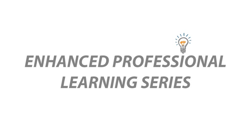 Enhanced Professional Learning Series graphic with lighbulb