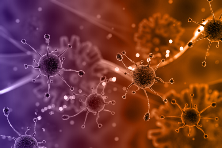 abstract image of infectious pathogens