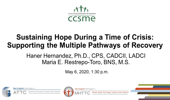 Sustaining Hope During a Time of Crisis: Supporting the Multiple Pathways of Recovery