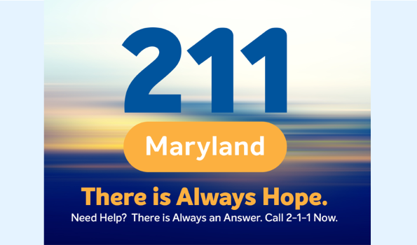 Graphic for 211 Maryland-There is Always Hope