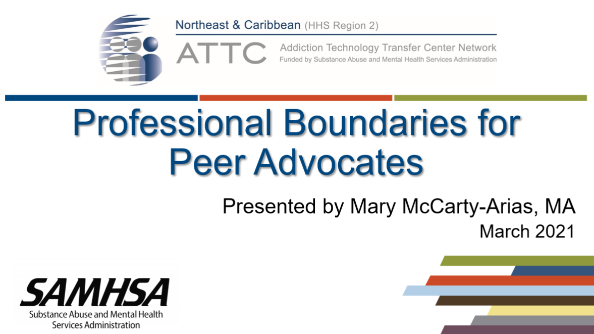 Professional Boundaries for Peer Advocates