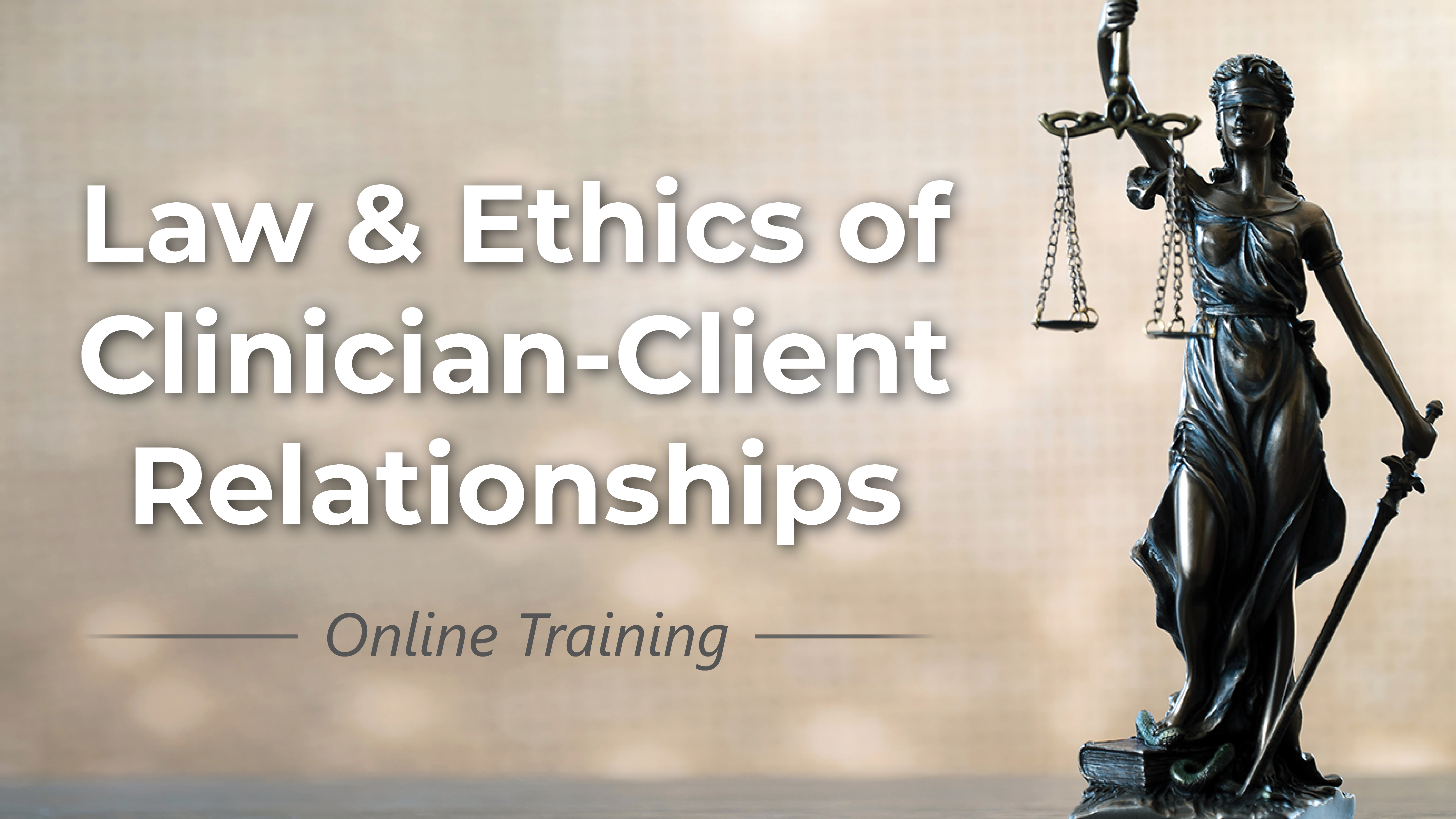 Lady of justice and title of ethics training