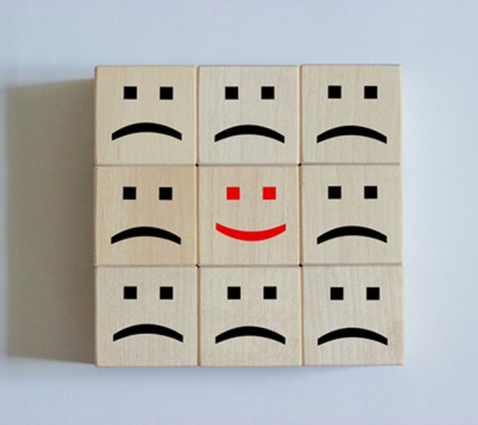 Smiley and Sad block faces