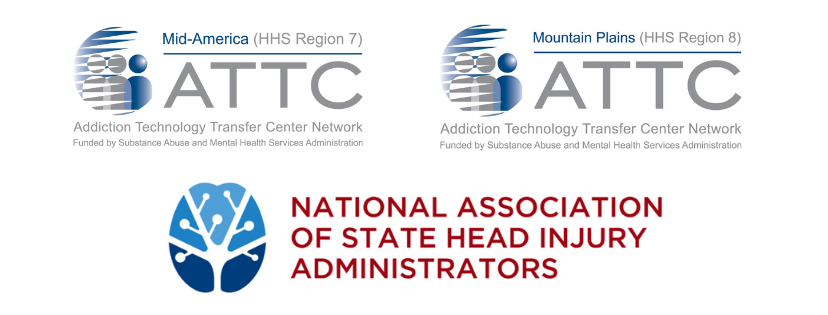 Mid America ATTC, Mountain Plains ATTC, National Association of State Head Injury Administrators Logos