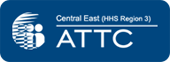 Central East ATTC logo blue background