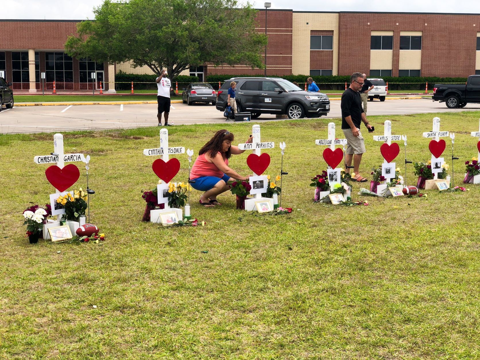 Memorials at school shooting site