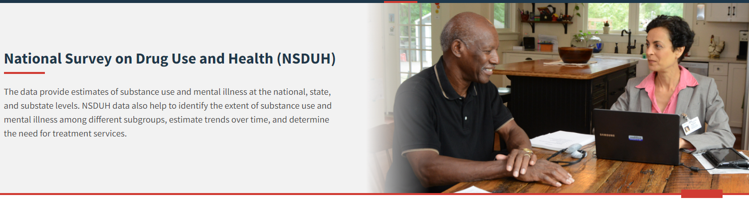 SAMHSA NSDUH web page screenshot