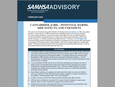 SAMHSA CBD Advisory