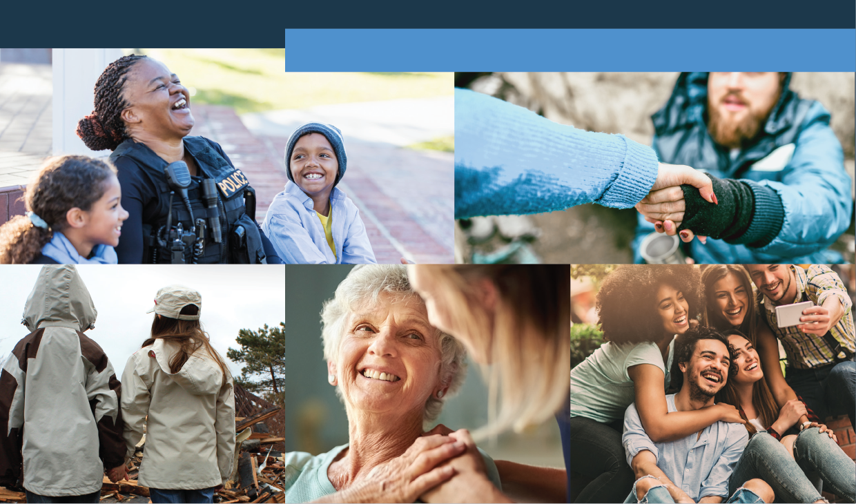 Collage of diverse groups of people, from SAMHSA