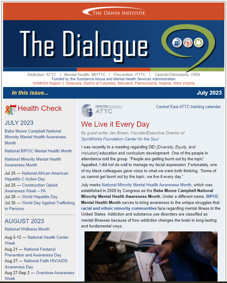 July 2023 Dialogue eNewsletter thumbnail screenshot
